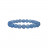 Agate bleue teintée - Bracelet - boule de 4 à 8 mm
